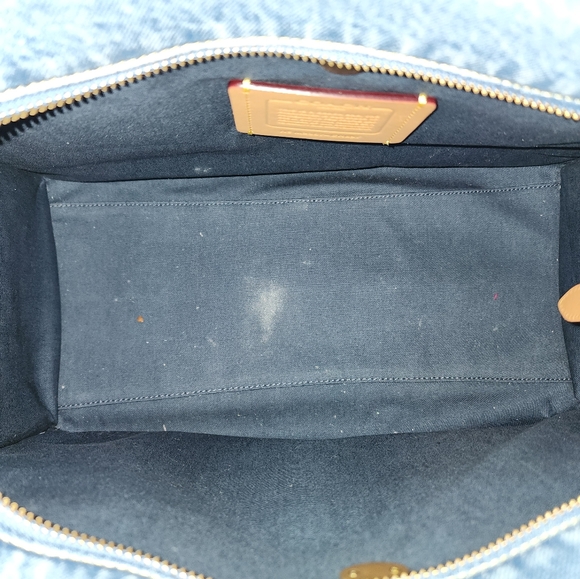 Coach denim bag with pouch - Picture 7 of 13